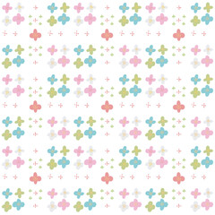 シームレス　パターン　花柄　北欧風