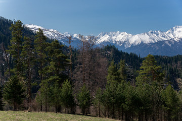 The mountain range of the Big Thach natural park. Adygea