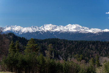 The mountain range of the Big Thach natural park. Adygea