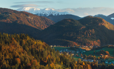 Autumn landscape in Bled, Slovenia
