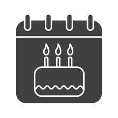 Birthday glyph icon