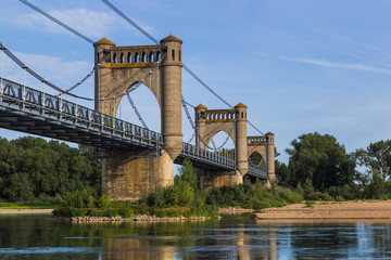 Naklejka premium Bridge near Langeais castle in the Loire Valley - France