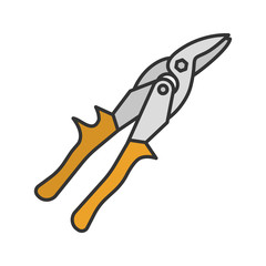Tin snips color icon