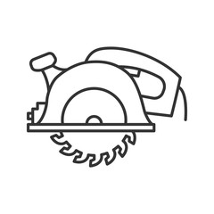Circular saw linear icon