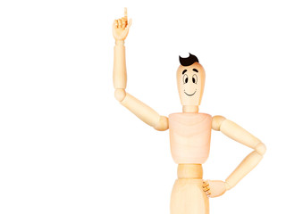 happy character showing empty white space for message and text