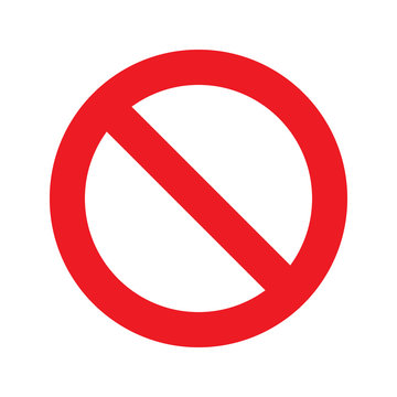 Prohibition circle glyph icon