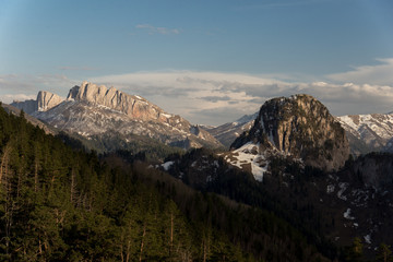 The mountain range of the Big Thach natural park. Adygea