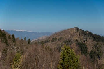 The mountain range of the Big Thach natural park. Adygea