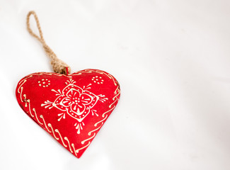 Christmas decoration in heart shape.