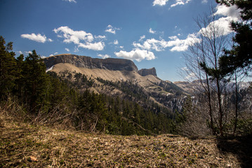 The mountain range of the Big Thach natural park. Adygea