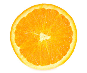 Orange slices on a white background