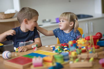 Playing and learning with montessori toys