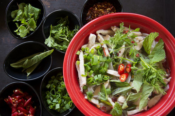 Classic Vietnamese Pho with Chicken