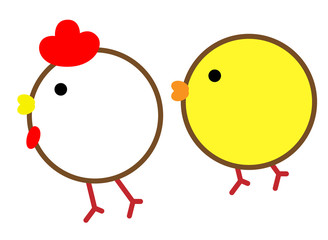 ニワトリとヒヨコ