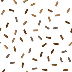Festival seamless pattern with cchocolate donut's glaze, sprinkles. Repeating background, vector illustration 