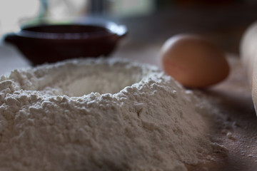 Homemade italian pasta ingredients