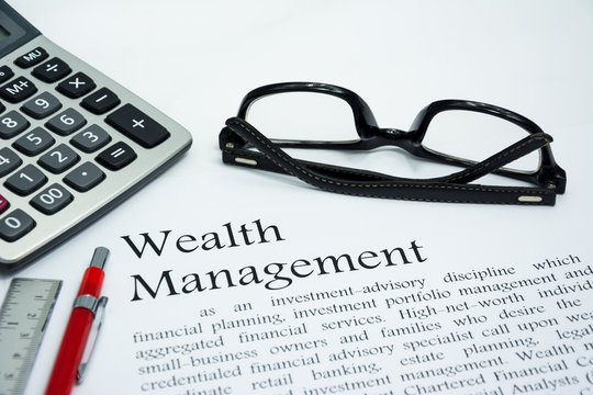 Wealth Management Text Of Business Concept Background