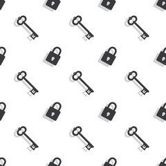 Key And Security Lock Seamless Clear Background