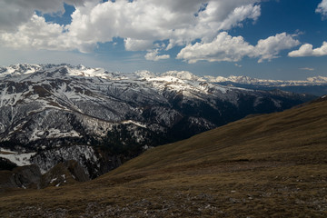 The mountain range of the Big Thach natural park. Adygea
