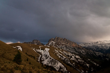 The mountain range of the Big Thach natural park. Adygea