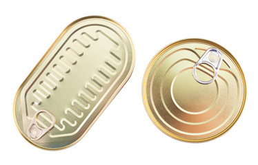 oval and round cans