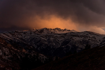 The mountain range of the Big Thach natural park. Adygea