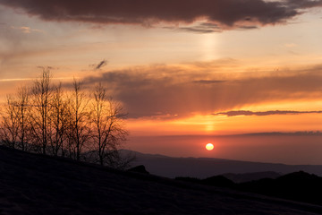 The mountain range of the Big Thach natural park. Adygea