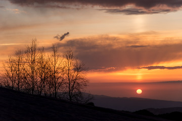 The mountain range of the Big Thach natural park. Adygea