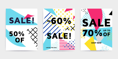 Bright colorful design set vector illustration