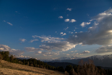 The mountain range of the Big Thach natural park. Adygea
