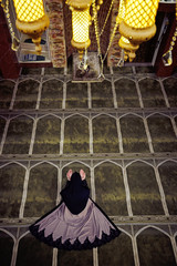 muslim woman praying in mosque