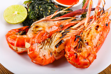 Grilled waterprawn