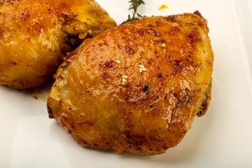 Roasted chicken thighs