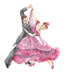 watercolor dance tango - 180715313