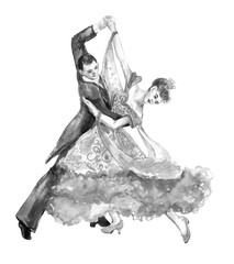 watercolor dance tango - 180715338