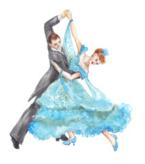 watercolor dance tango - 180715361