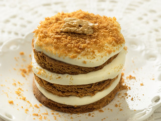 Honey cake with sour cream