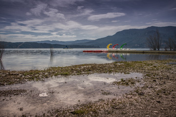 Lake barasona in Graus in the Spanish Pyrenees