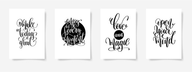 make today great, enjoy every moment, love and magic, open your 