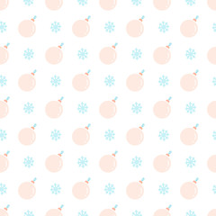 Delicate Christmas seamless vector pattern with snowflakes