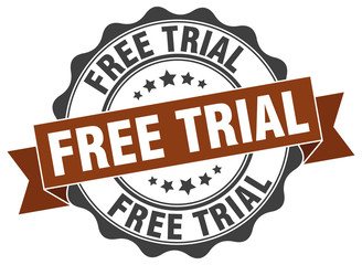 free trial stamp. sign. seal