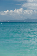 Crystal clear water in the Caribbean