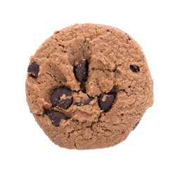 Coffee Chocolate Chip Cookie isolated on white background