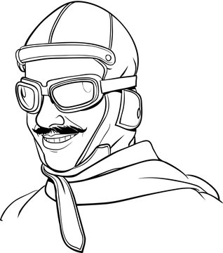 recommend clip art: A pilot in 1930's