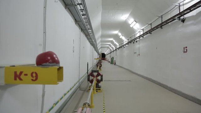 Bunker Collider Scientific underground tunnel linear perspective