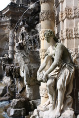 Obraz premium Details of Dresden's Zwinger Palace is famous around the world for its beautiful baroque architecture. It was built in 1709 during the reign of Augustus the Strong.