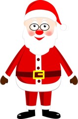 cartoon santa claus on a white background