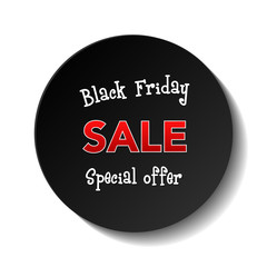 Black Friday Sale banner - shiny advertisement. Vector.