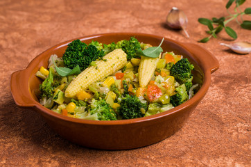 Steamed vegetable mix