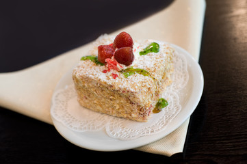 napoleon with strawberries on top